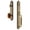 Vintage Brass, variant on Grandeur 848345 Arc Solid Brass Rose Dummy Full Plate "C" Grip Handleset - Grey