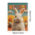 thumbnail image 3 of RICHMJ Happy Easter Garden Flag 11.81x17.72Double Sided, Bunny Garden Flags Easter Outdoor Decorations, Small Decorative Spring Yard Flags for Outside Lawn Porch Garden Decor (D), 3 of 6