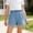 Blue, variant on Eltusu Girls Denim Shorts, Elastic Waist Summer Breathable Casual Kids Jean Shorts Blue Size 7-8 T