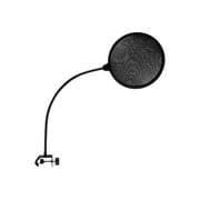 Auray PFNY-6 - Pop filter for microphone stand, boom pole - nylon, with gooseneck and C-style clamp