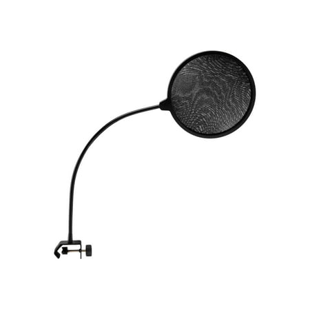 Auray PFNY-6 - Pop filter for microphone stand, boom pole - nylon, with gooseneck and C-style clamp