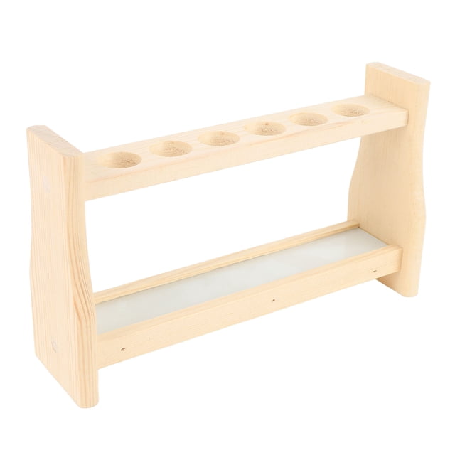 Wooden Detachable Test Tube Holder Stand Vial Rack Tube Rack Double Panel,Test Tube Rack for Microcentrifuge Tubes