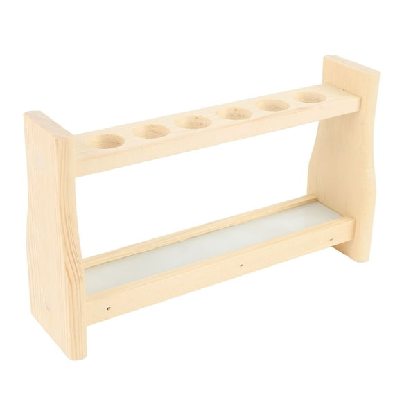 Wooden Detachable Test Tube Holder Stand Vial Rack Tube Rack Double Panel,Test Tube Rack for Microcentrifuge Tubes