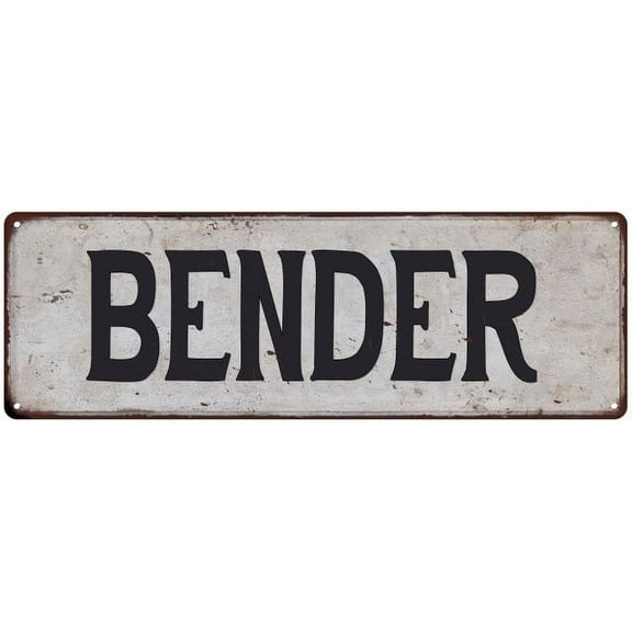 BENDER Vintage Look Rustic Chic Metal Sign 8x24 108240036570