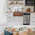 thumbnail image 5 of Fall Sage Green Pumpkin Kitchen Mat Set 2 Pcs, Thanksgiving Rustic Non Slip Kitchen Rugs and Mats, Eucalyptus Leaves Washable Kitchen Runner Rug Sets for Hallway Laundry Decor, 17"x30"+17"x47", 5 of 6