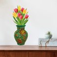 thumbnail image 2 of Adhesivos de pared vintage en 3D con forma de tulipán, diseño floral realista, 2 of 4