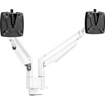 Novus CLU Duo Monitor Arm Set, Easy Alignment for Side-By-Side Viewing, 3-in-1 Mount, Fast Installation, White