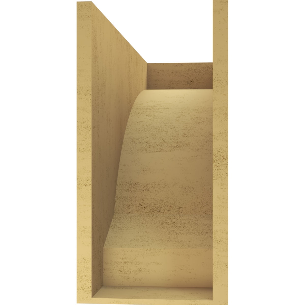 10"W x 30"D x 20"H Classic Moab Rough Cedar Woodgrain TimberThane Corbel, Primed Tan