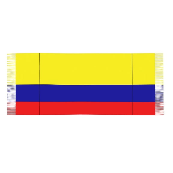 Women Colombian Flag Scarfs Large Warm Soft Shawls Wraps