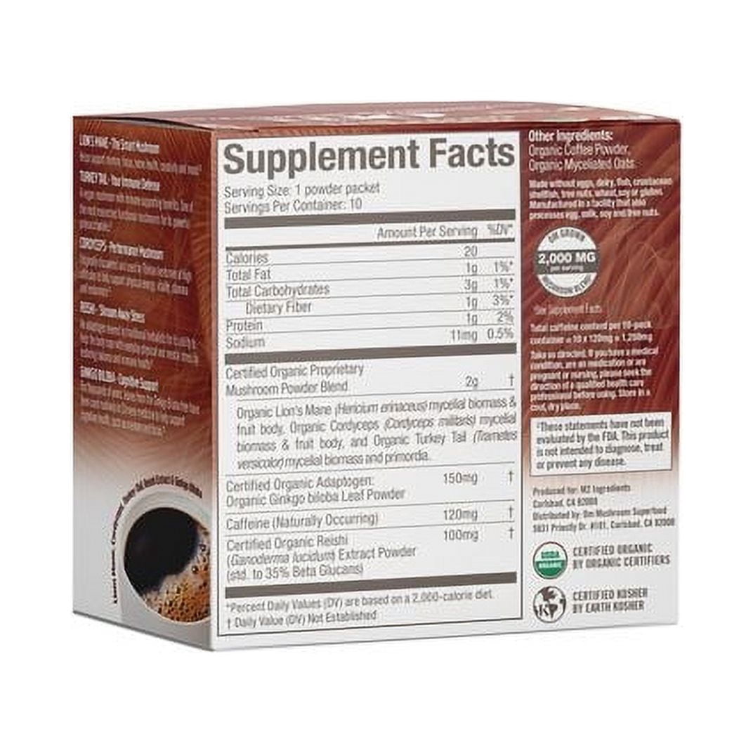 OM Mushroom Superfood Mushroom Coffee Blend, Organic - 6 x 6.24 oz
