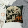 thumbnail image 2 of PHYHOO Halloween Pillow Covers  Skull Ghost Pillowcase Stay Spooky Holiday Farmhouse Throw Pillows Indoor Outdoor Couch Cushion Case for Home Sofa Decor, 2 of 5