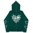 thumbnail image 3 of Sudadera con esternón oscuro europeo y americano para hombre y mujer, sudaderas con capucha góticas para pareja, sudadera de Cremallera larga de talla grande Harajuku 2023, 3 of 4