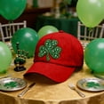 thumbnail image 5 of DAMAI Soft Baseball Hat Embroidered Dad Hat Four Leaf Clover Ireland Irish St Patrick's Men & Ladies Baseball Cap, 5 of 7