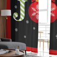 thumbnail image 6 of Christmas JOY Sheer Curtains 72 Inches Long, Xmas Balls Snowflakes Winter Holiday Light Filtering Window Curtains for Living Room/Bedroom, Rod Pocket Voile Sheer Curtain Drapes, 52"W x 72"L, 2 Panels, 6 of 9