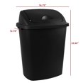 thumbnail image 2 of Waikhomes 10 Gallon Swing Lid Trash Can, Plastic Garbage Bin, Swing Top Wastebasket for Kitchen, Home, Office, 4 Packs, 2 of 7