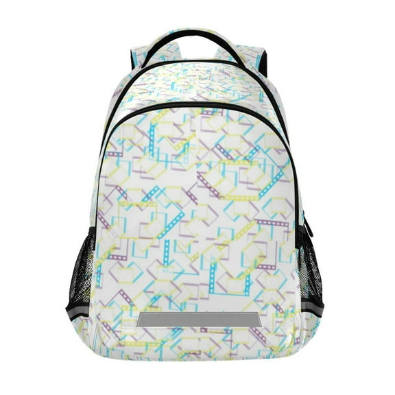 Abstract colorful geometric pattern Backpack Bookbag Laptop Purse Casual Daypack for Teen Women Men College Travel