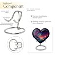 thumbnail image 4 of Arctic Twilight Symphony - Heart Urn For Ashes Male - Artisan Crafted Urn - Handmade Heart Elegance For Unique Memorials - Adult Ashes - 3 Inch, 1 Pc, 4 of 5
