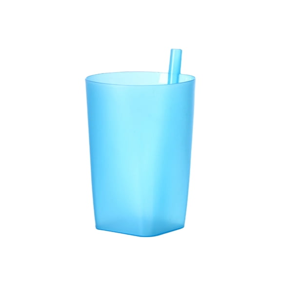 Yooshoverk Candy-Colored Plastic Straw Cup, Lid-Free for Juices and Drinks
