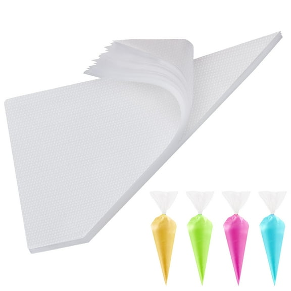 100Pcs Clear Disposable Piping Bags, Anti Burst Pastry Bags, Pastry Crimpers, Icing Piping Bags for Frosting Ideal, Pastry Bags for Cake Macarons Dessert Decorations Cookies Baking Cupcakes