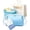 Blue, variant on Silicone Beach Bag IPX8 Waterproof Leakproof Floating Foldable Box‑Shape Purse with Bonus Shoulder Strap for Pool Camping