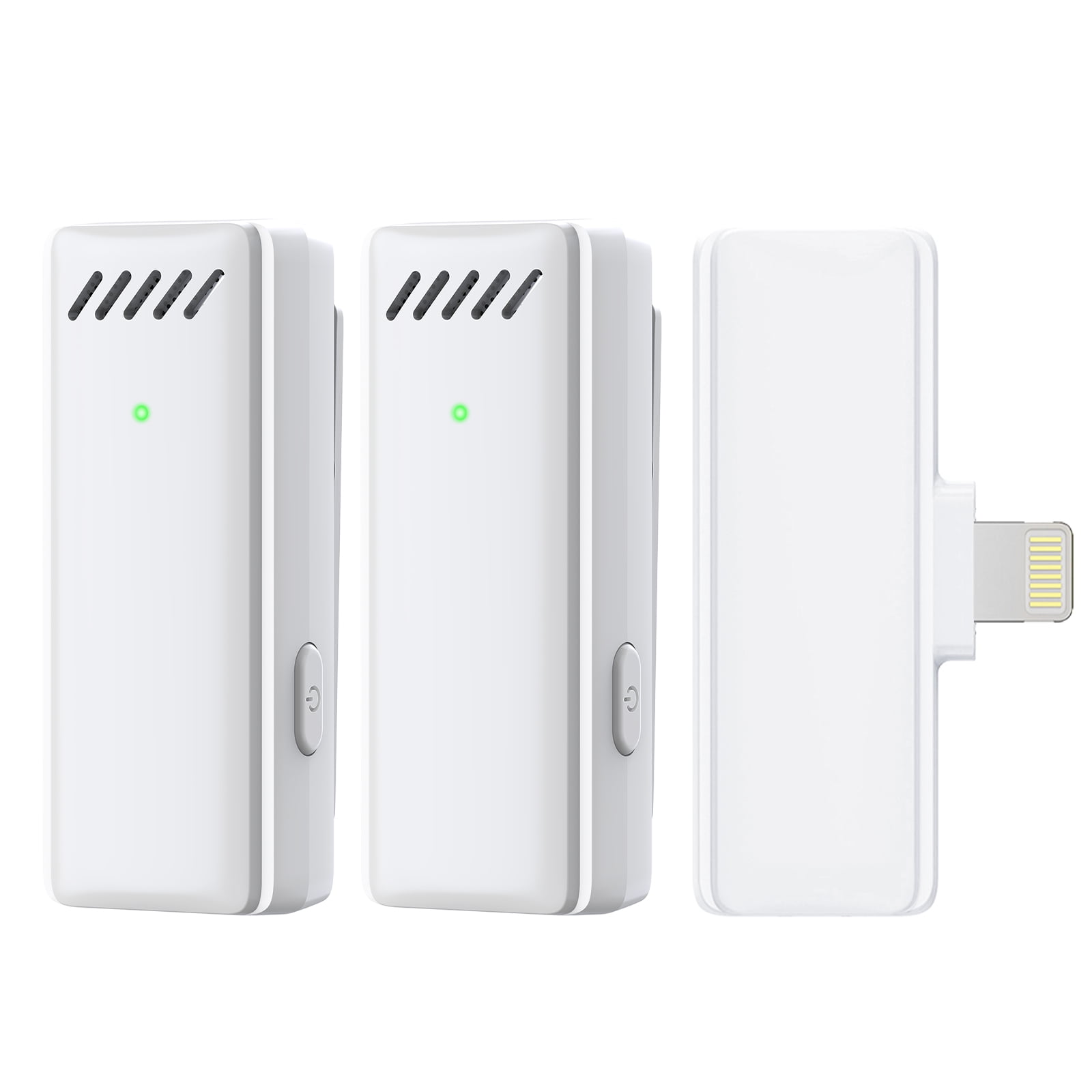 NEWWARE 2 Pack Wireless Lavalier Microphone for iPhone/iPad,PlugPlay