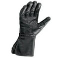 thumbnail image 2 of Castle New Black Leather Gauntlet Mid Season Motorcycle Gloves, Medium, 20-3114, 2 of 3