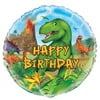 18" Foil Happy Birthday Printed Dinosaur Balloon