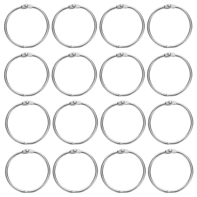 VERDANVERSE 20Set Metal Rings for Crafts Circular Silver Binding Rings Home Use Office Use School Use