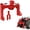 Red, variant on 3 Point Quick Hitch Category 1 with 2" Receiver, 3000 lbs Capacity 5-Position Adjustable Hook