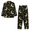 thumbnail image 4 of Suhoaziia Long Sleeve Pajamas for Women Elegant Tee and Pant Butterfly Star Moon Sleepwear Pjs Sets Size XS Round Neck Relaxed Vacation Loungewear Stretchable Button-Down Tracksuit, 4 of 6