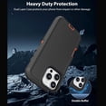 thumbnail image 4 of iPhone 16 Pro Case Cover 3 Layer Rugged / Heavy Duty / Shockproof 6.3" Orange, 4 of 6