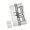 Color steel silver, variant on WIND LAND Professional Cabinet Door Hinge with Auto Close & Positioning Features 65mm