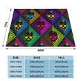 thumbnail image 4 of XMXT Throw Blanket, Multicolor Skull Print Machine Washable Blankets for Sofa, 40 x 30 inches, 4 of 9
