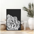 thumbnail image 2 of PixonSign Framed Wall Art Print Set Gray Rose Succulent Floral Cactus Photography Modern Art Chic Relax/Calm Grey Dark Black and White for Living Room, Bedroom, Office - 24"x36" Black, 2 of 5