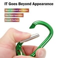 thumbnail image 3 of Unique Bargains 3.5' Spring D Shaped Carabiner Keychain Clip Aluminum Alloy Green, 3 of 7