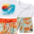 thumbnail image 3 of Big Chill Boys Swim Set - UPF50+ Short Sleeve Rash Guard Swim Shirt and Swim Trunks 2 Piece Set, 3 of 5