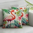 thumbnail image 2 of Nawypu  Home Decorative Throw Pillow Covers Flamingo Pattern&amp;Tropical Flower Leaves Cushion Covers 2pc, 2 of 6