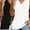 Black+White, variant on MORTTIC 2-Pack Women's Solid Color V-Neck Sleeveless Tank Tops Loose Fit Casual Tees Basic Tops for Summer Comfortable Daily Wear