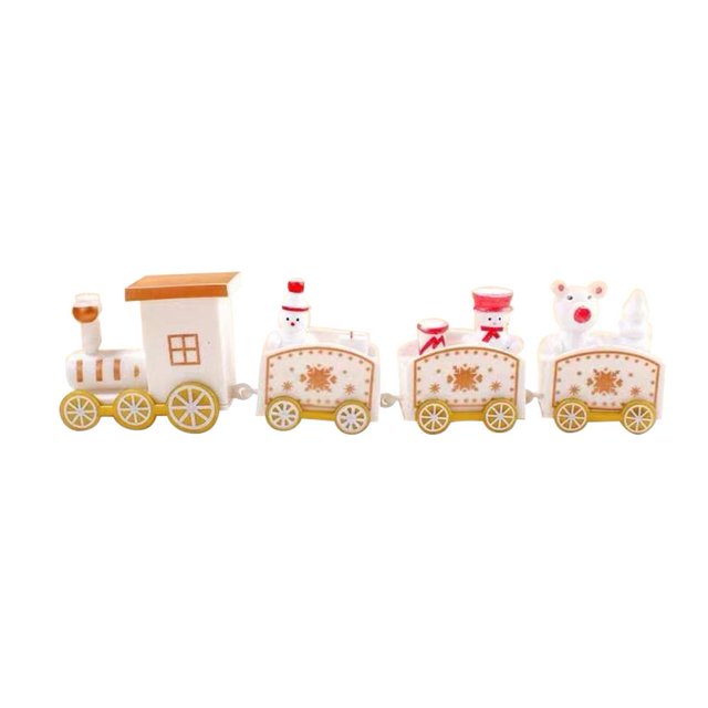 Diseño de escena de tren lindo de Navidad Tren de año nuevo para el dormitorio de la oficina en el hogar (blanco) Tmvgtek Para estrenar