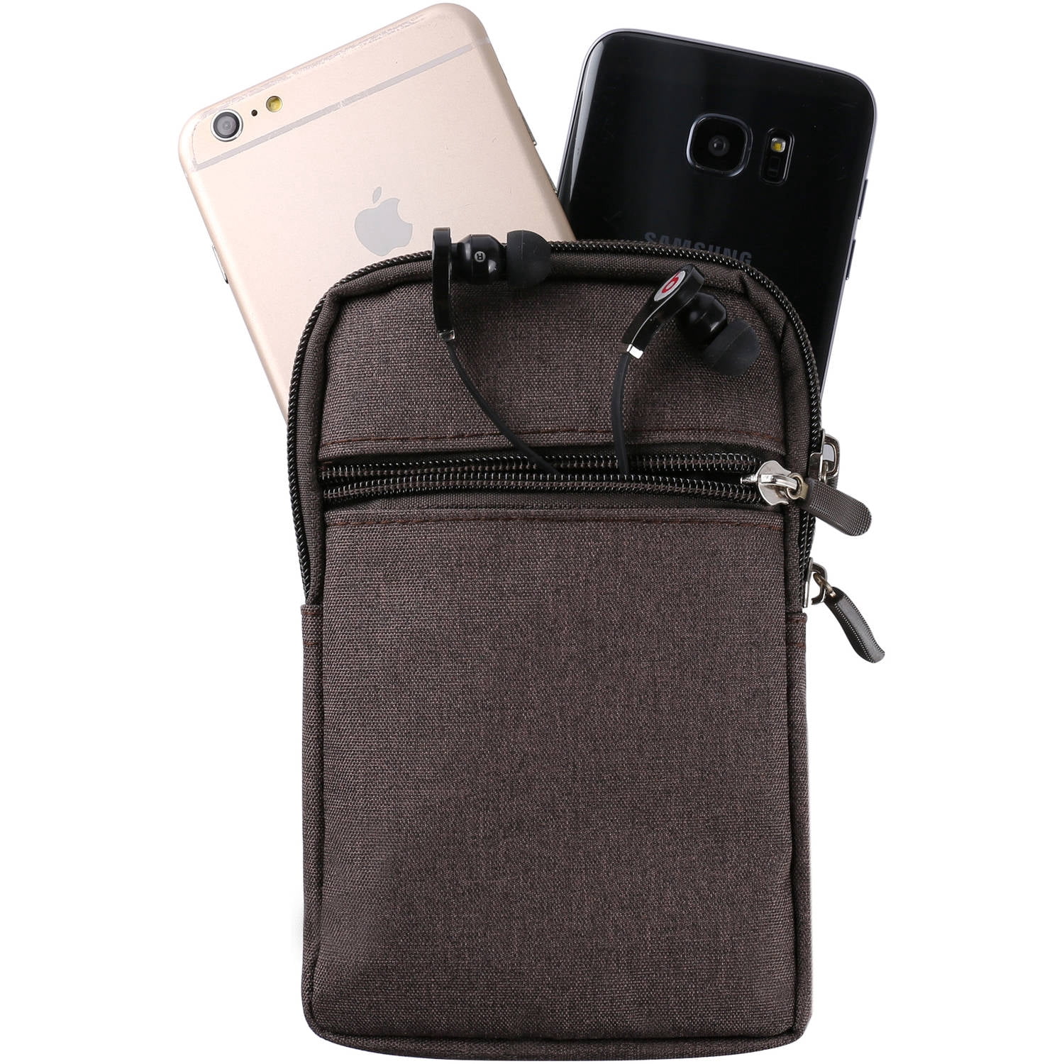 Universal Utility Travel Waist Pouch Carrying Case for Apple iPhones and Android Phone Devices