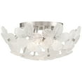 thumbnail image 5 of Possini Euro Design Filoli 16" Modern Semi Flush-Mount Ceiling Light Fixture Kitchen Foyer Flower Silver Brushed Nickel Finish, 5 of 7