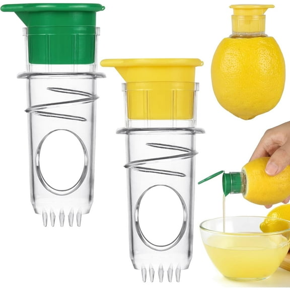 Lemon Squeezer Screw-Top, 2PCS Manual Juicer with Filter, Portable Citrus Juicer for Lemon/Lime/Orange, Food Grade Lime Squeezer BPA-Free, Easy to Clean & Carry, Ideal for Cocktails, Cooking, BBQ