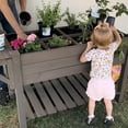 thumbnail image 4 of MEDEHOO Elevated Wooden Planter Box with Locking Casters - 52.7" L x 22" W x 30" H Raised Garden Bed, Removable Liner & 230lb Weight Capacity for Outdoor Plants, 4 of 11
