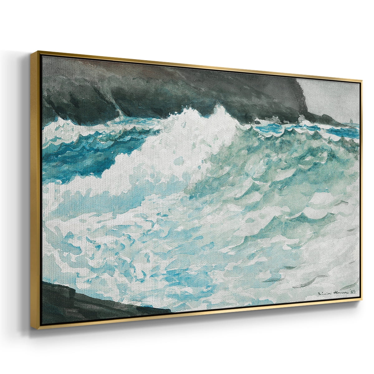 Vintage Landscape-CXXXV By Wexford Home Framed in Gold Wood Gallery Wrapped Canvas 25 in. x 37 in.