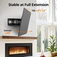 thumbnail image 3 of Full Motion TV Wall Mount for 42-92 Inch TVs Mounts Up to 120lbs, Fit 16" Wood Stud, Max VESA 600x400mm, Swivel and Tilt Articulating Wall Mount TV Bracket,Fit Most 55+ 65 70 75" TVs UL Listed, 3 of 8