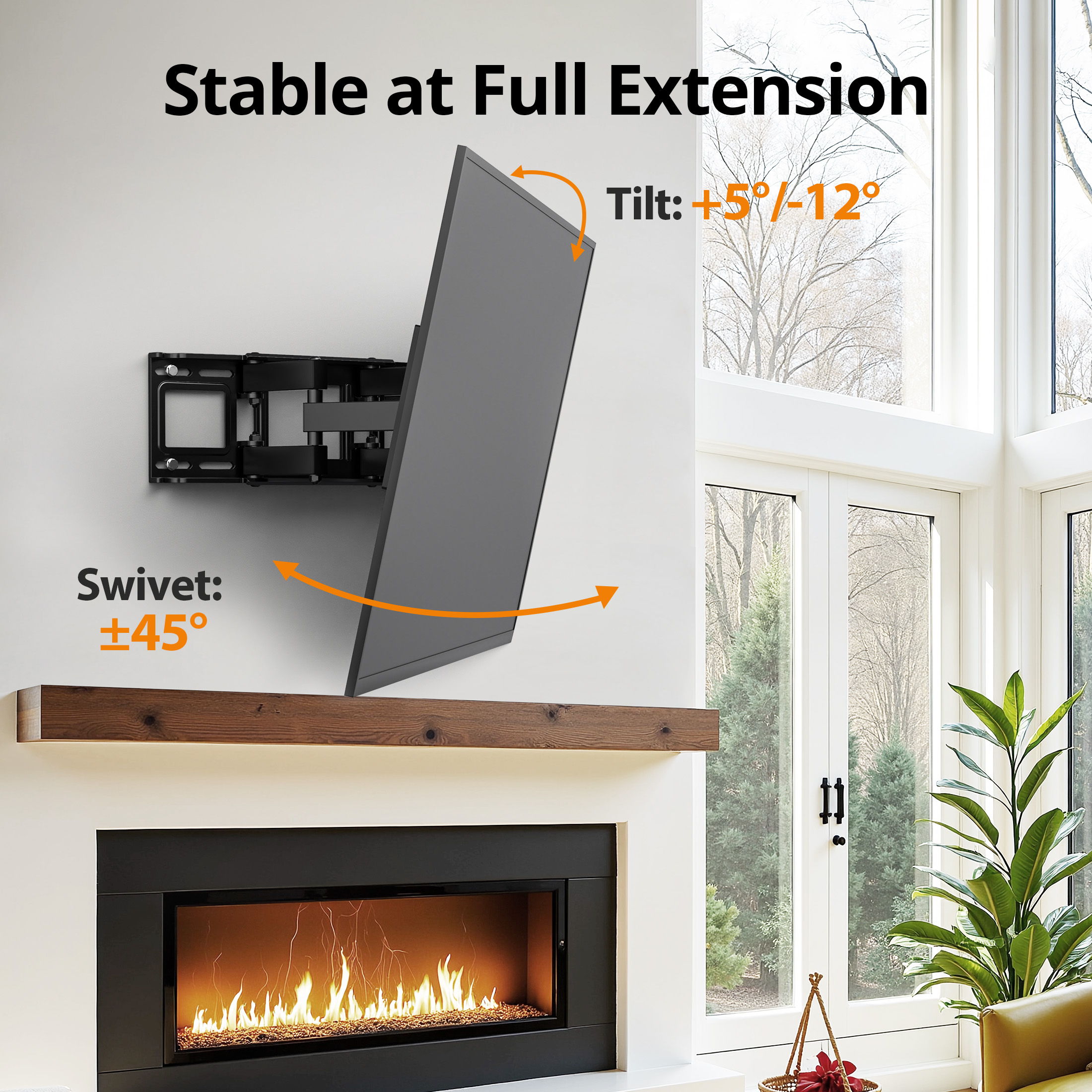 MountLiving Full Motion TV Mount, 42-92 Inch, 120 lbs photo 2