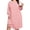 D2-Pink, variant on SHOWMALL Women's Plus Size Nightgowns 3/4 Sleeve Sleepwear Button Down Sleep Dress with Pockets XL-5XL