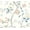 Melon & Carolina Blue, variant on Lillian August Floral Trail Peel and Stick Wallpaper