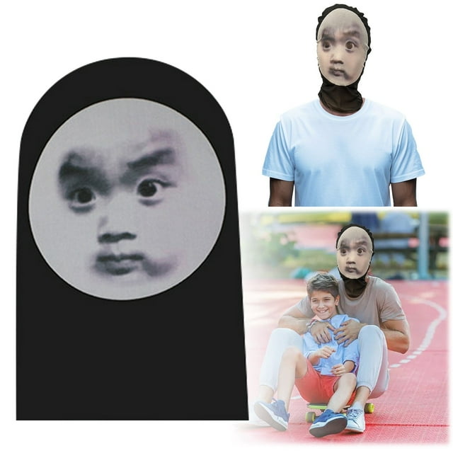 Funny Funny Expression Pack Funny Human Face Pattern Tricky Headgear Cycling Sunscreen Funny Toy A 6