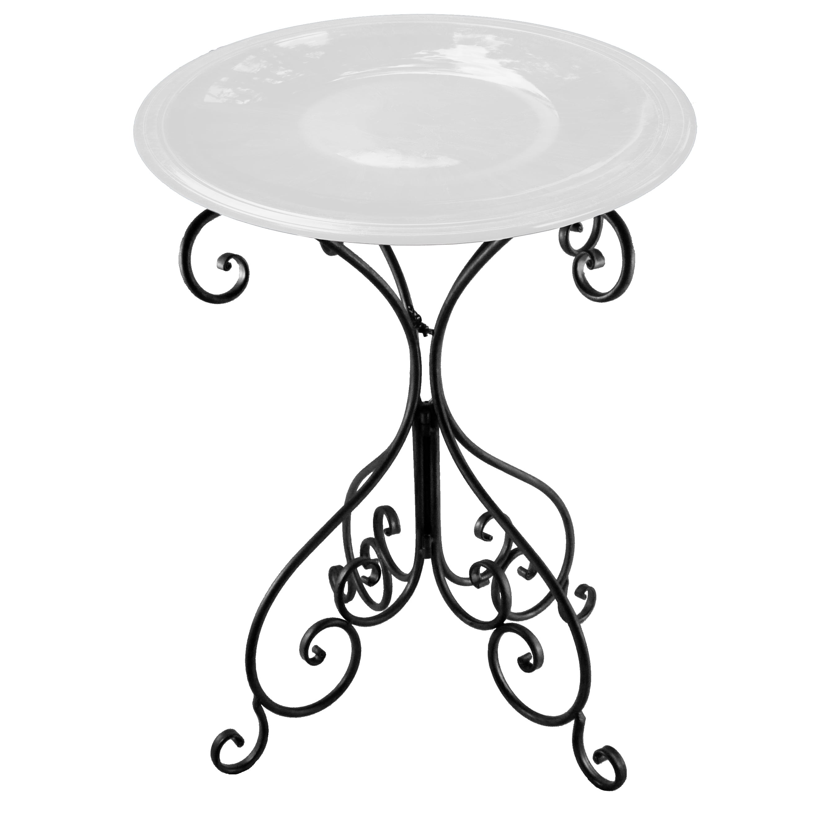 Bird and Beyond 25" Tall Foldable Outdoor Bird Bath Stand, Black